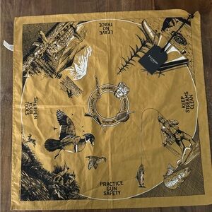 Filson Mustard Bandana with Nature Design nwt